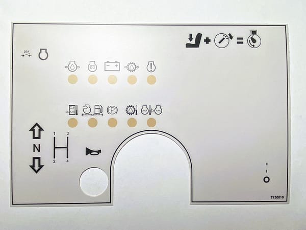 T130010 Decal - Dash - Mecalac